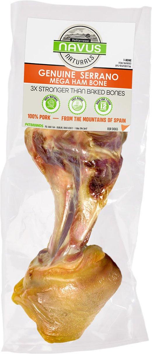 Navus Naturals Genuine Serrano Mega Ham Bone Dog Treats, 1-count (Size: 1-count)