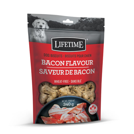 Lifetime Bacon Flavor Biscuits Dog Treats, 340-gram (Size: 340-gram)