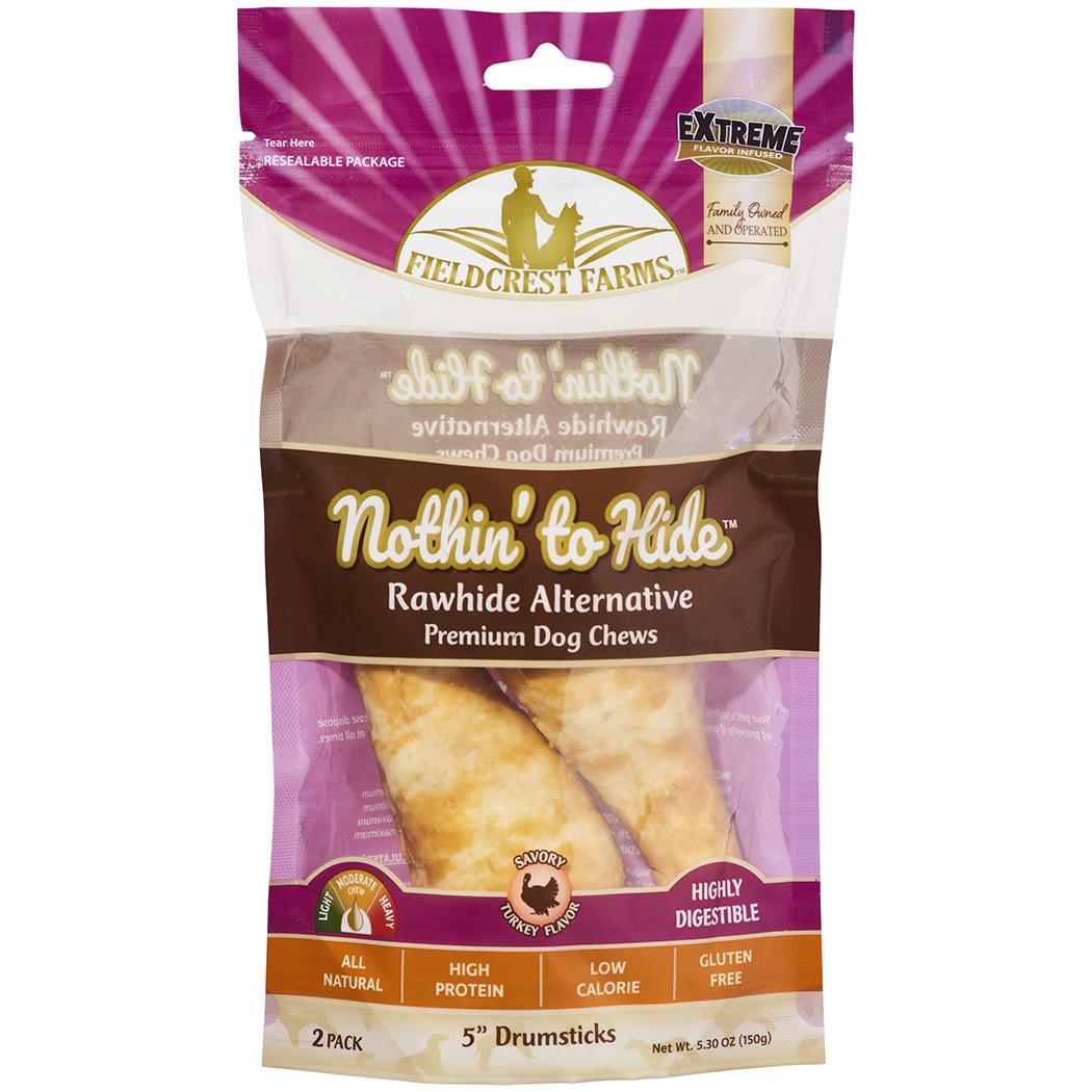 Fieldcrest Farms Nothin' to Hide Drumsticks Turkey Pack Dog Treats, 5-in, 2-pk (Size: 5-in, 2-pk)