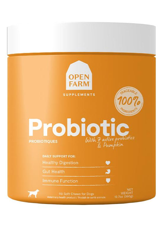Open Farm Probiotic Chews Dog Supplement, 90-count (Size: 90-count)