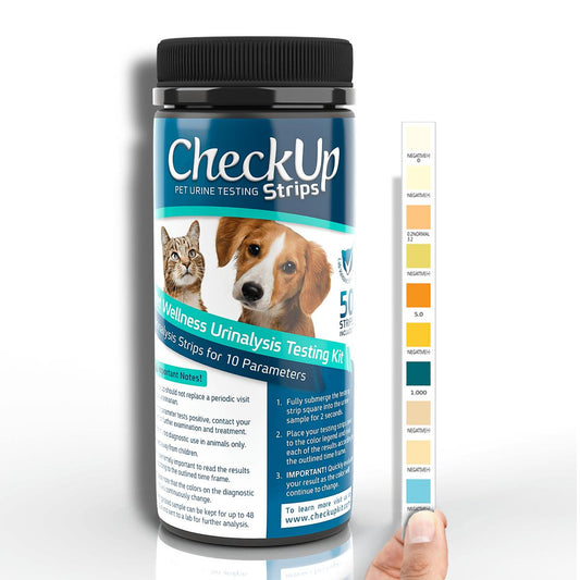 CheckUp 10-in-1 Parameters Urine Testing Strips for Dogs & Cats, 50-count (Size: 50-count)