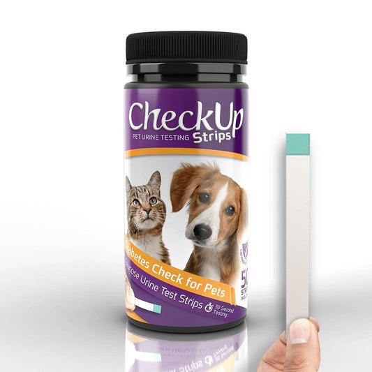CheckUp Diabetes Detection Urine Testing Strips for Dogs & Cats, 50-count (Size: 50-count)