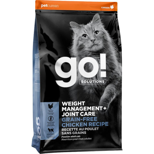 Go! Solutions Weight Management + Joint Care Chicken Grain-Free Dry Cat Food, 8-lb (Size: 8-lb)