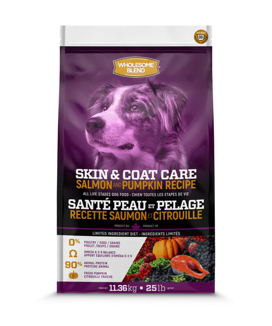 Wholesome Blend Skin & Coat Care Salmon & Pumpkin Dry Dog Food, 11.36-kg (Size: 11.36-kg)