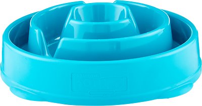 Outward Hound Fun Feeder Interactive Dog Bowl, Teal, Mini Teal (Size: Mini Teal)