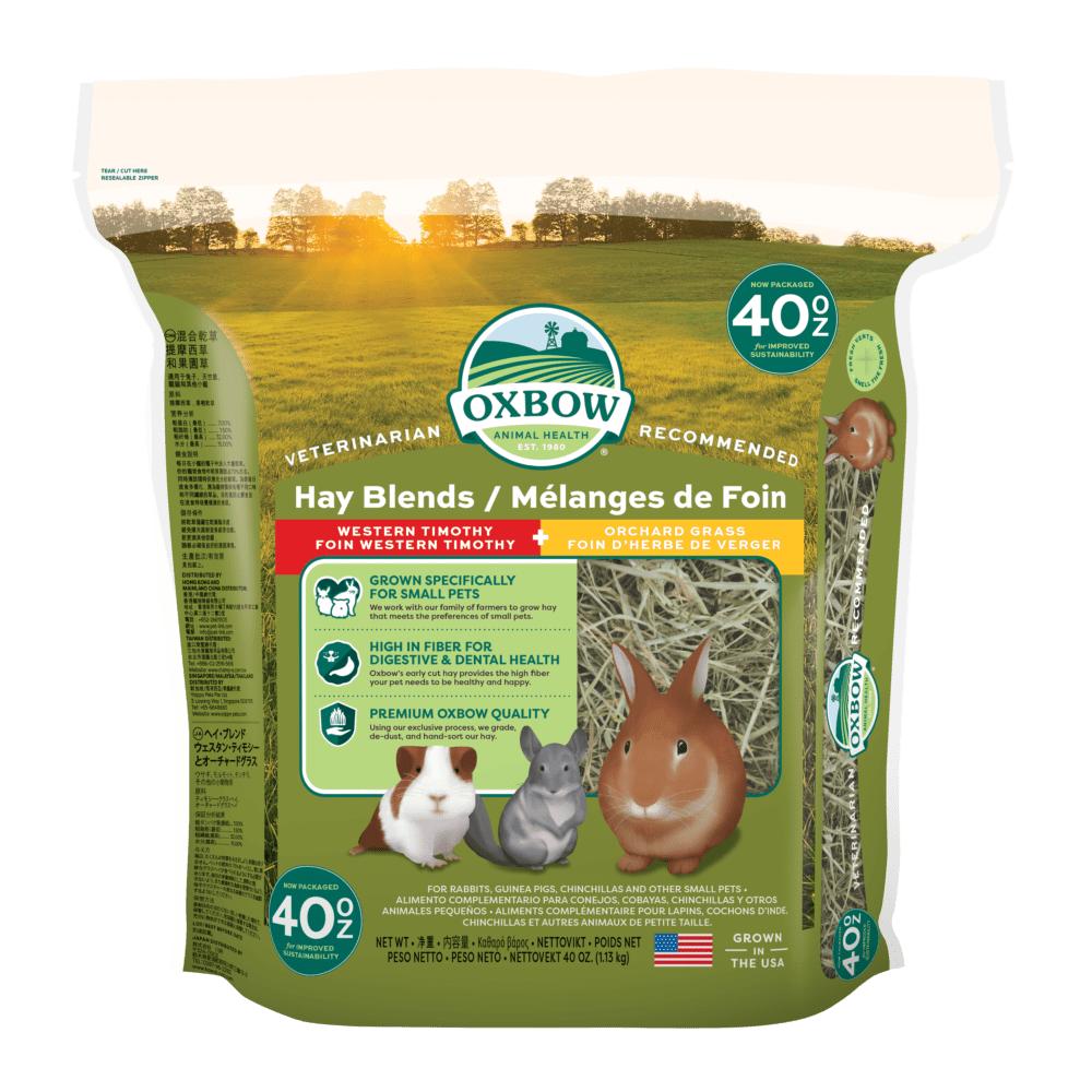Oxbow Hay Blend Western Timothy & Orchard Grass Small Animal Food, 40-oz (Size: 40-oz)