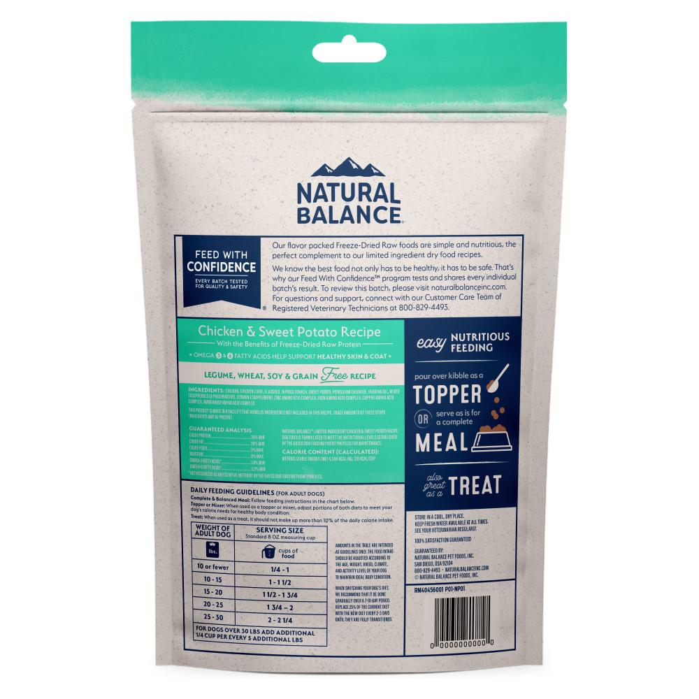 Natural Balance Limited Ingredient Chicken & Sweet Potato Recipe Freeze-Dried Raw Dog Food, 6-oz (Size: 6-oz)