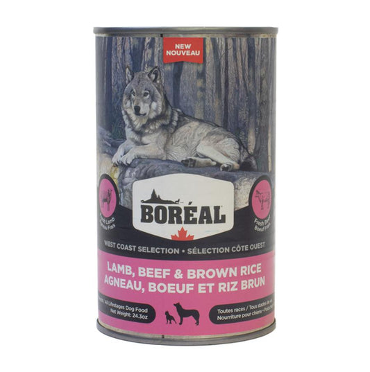 Boreal West Coast Selection Lamb, Beef & Brown Rice Wet Dog Food, 690-gram (Size: 690-gram)