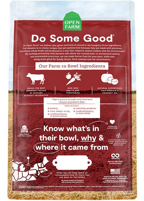 Open Farm Grass-Fed Beef Grain-Free Dry Dog Food, 4-lb (Size: 4-lb)