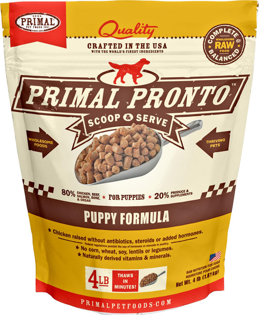 Primal Primal Pronto Puppy Formula Raw Frozen Dog Food, 4-lb (Size: 4-lb)