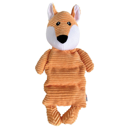 foufouBRANDS fouFIT Corduroy Squeak'n Tube Fox Dog Toy, 13-in (Size: 13-in)