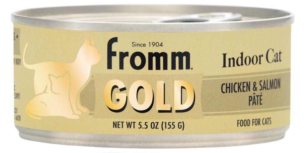 Fromm Gold Indoor Chicken & Salmon Pate Wet Cat Food Can, 5.5-oz (Size: 5.5-oz)