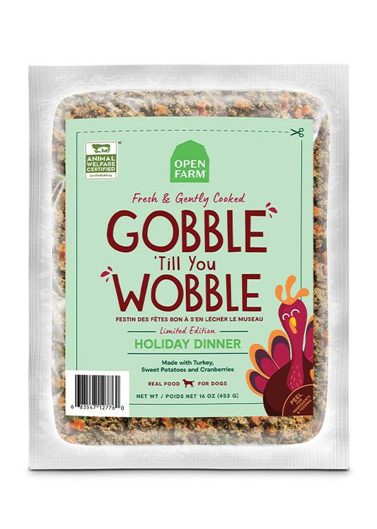 Open Farm Gently Cooked Gobble 'till You Wobble Holiday Dinner Frozen Dog Food, 16-oz (Size: 16-oz)