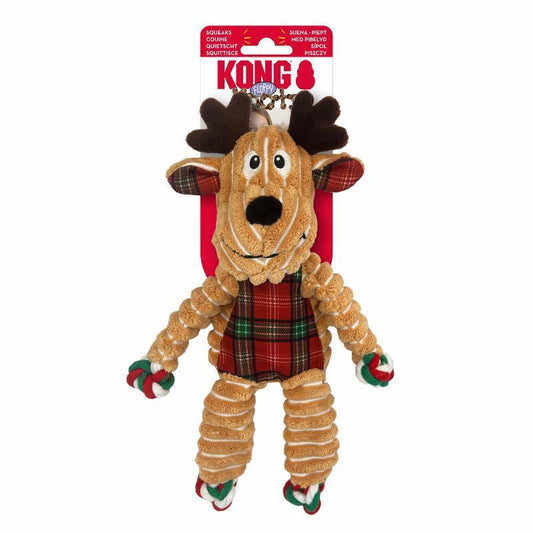 KONG Holiday Floppy Knots Reindeer Dog Toy, Multi, Small/Medium (Size: Small/Medium)