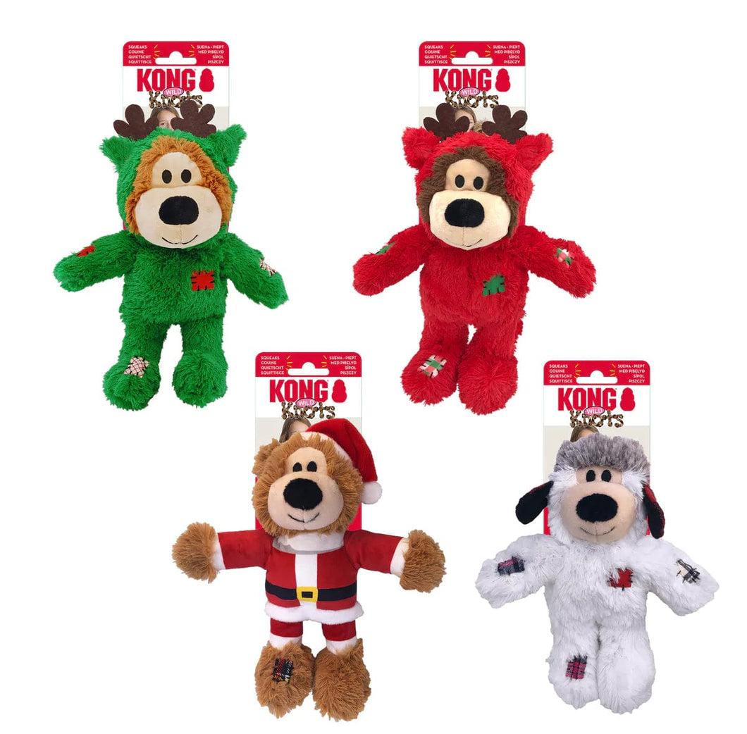 KONG Holiday Wild Knots Bear Dog Toy, Assorted, Medium/Large (Size: Medium/Large)