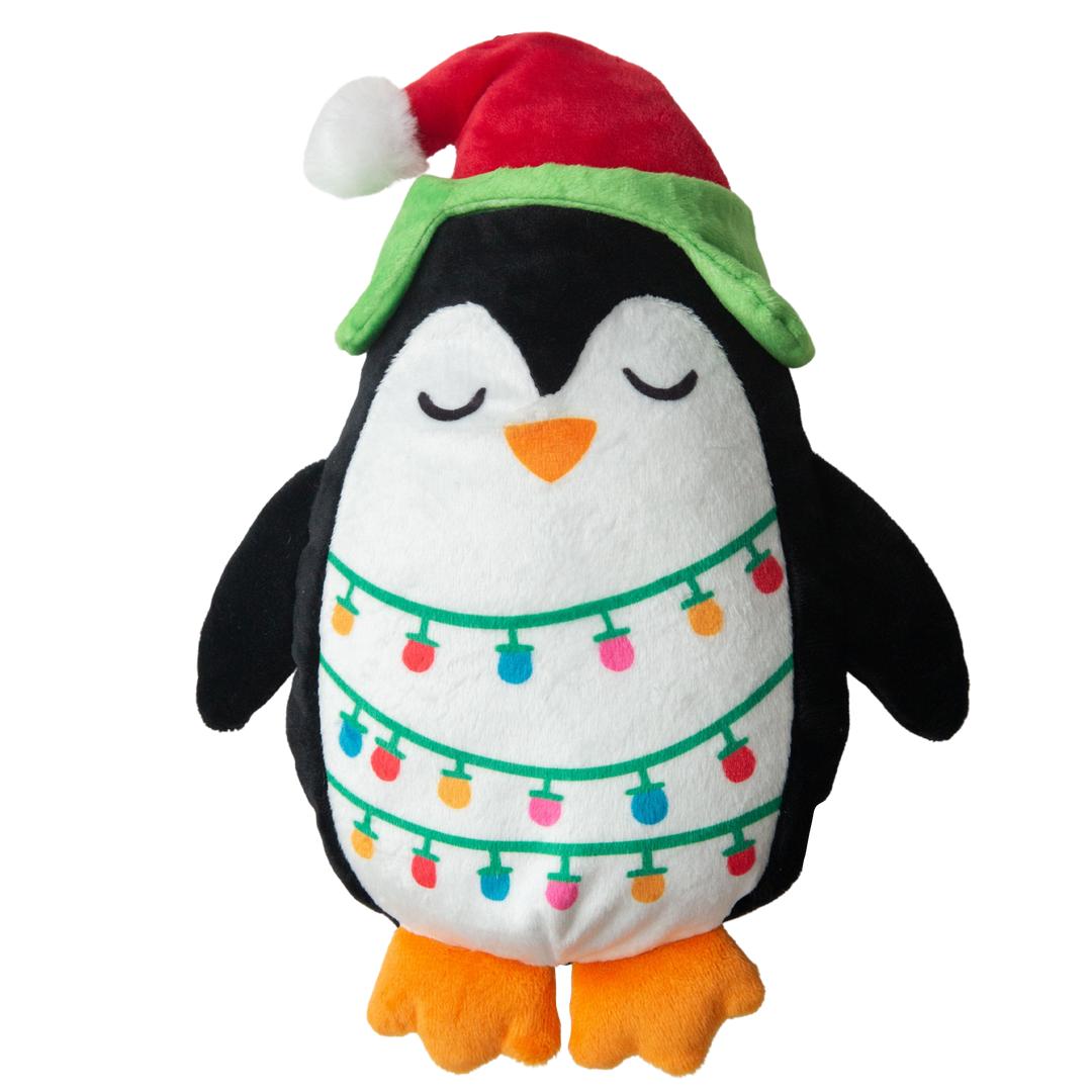 Snugarooz Merry Penguin Plush Dog Toy, 10-in (Size: 10-in)