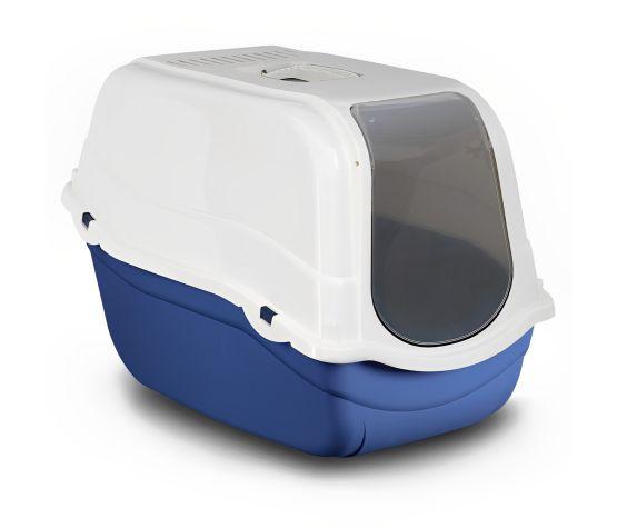 Bergamo Romeo Eco Dome Cat Litter Box, Blue Sky, 57 x 39 x 41-cm (Size: 57 x 39 x 41-cm)