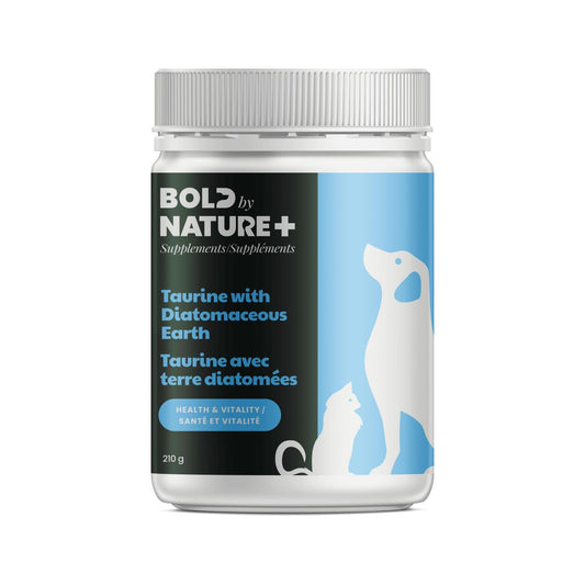 Bold by Nature Taurine with Diatomaceous Earth Supplement for Dogs & Cats, 210-gram (Size: 210-gram)