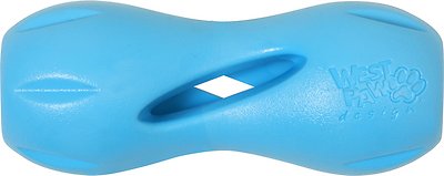 West Paw Zogoflex Qwizl Dog Toy, Aqua Blue, Large (Size: Large)