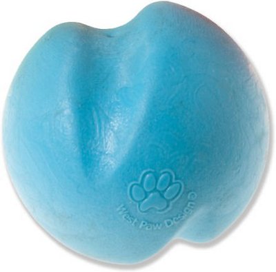 West Paw Zogoflex Jive Dog Toy, Aqua Blue, Large (Size: Large)