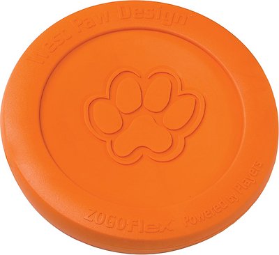 West Paw Zogoflex Zisc Dog Toy, Tangerine, Large (Size: Large)