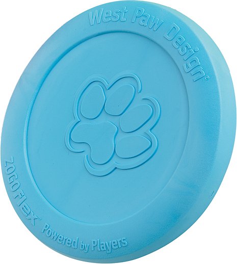 West Paw Zogoflex Zisc Dog Toy, Aqua Blue, Large