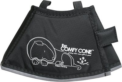All Four Paws The Comfy Cone E-Collar for Dogs & Cats, Black, X-Small (Size: X-Small)