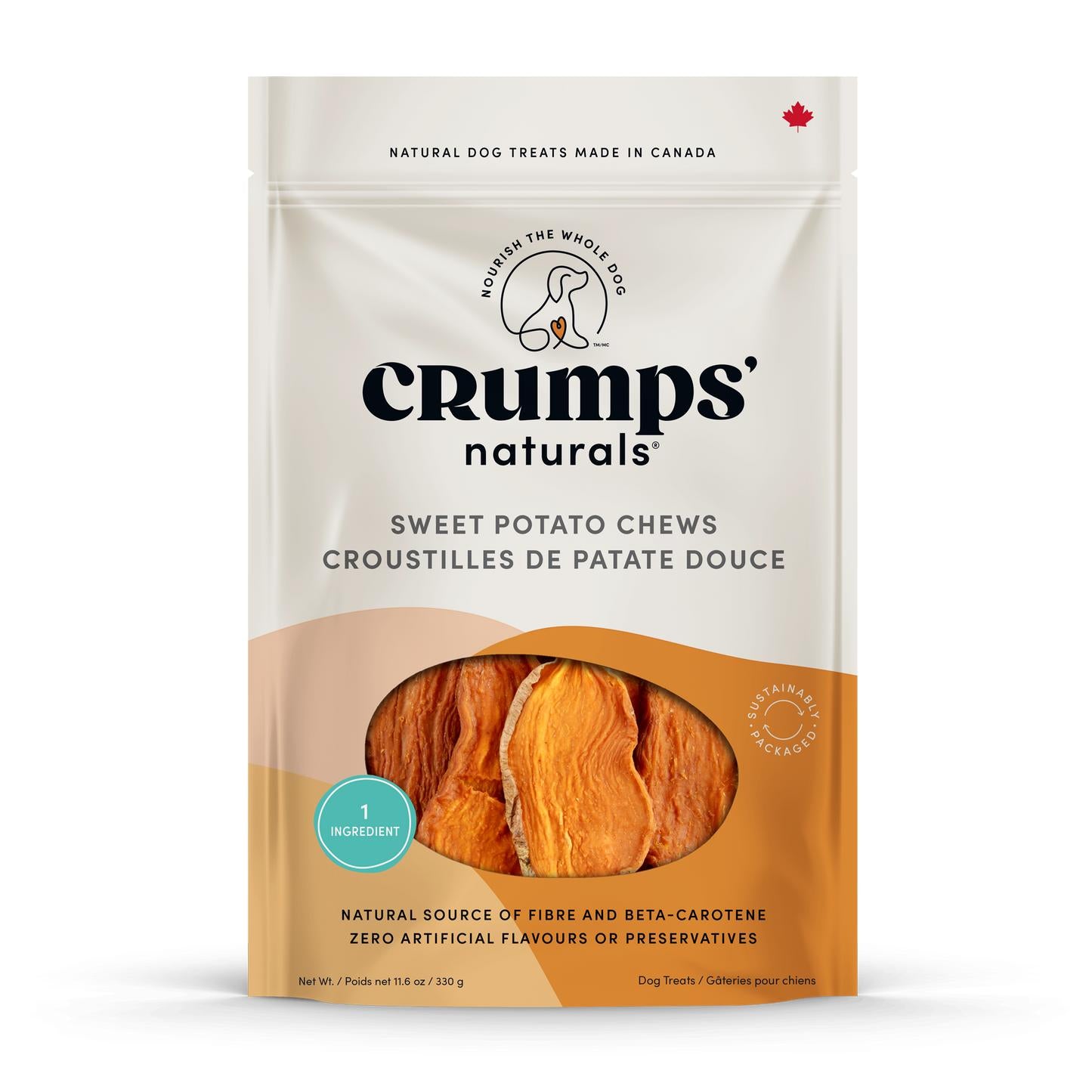 Crumps' Naturals Sweet Potato Chews Dog Treats, 160-gram (Size: 160-gram)