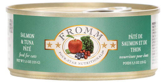 Fromm Four-Star Nutritionals Salmon & Tuna Pate Canned Cat Food, 5.5-oz (Size: 5.5-oz)