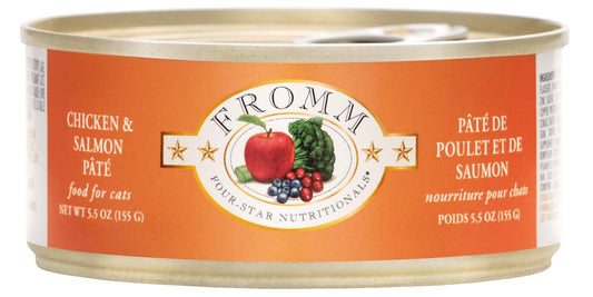 Fromm Four-Star Nutritionals Chicken & Salmon Pate Canned Cat Food, 5.5-oz (Size: 5.5-oz)