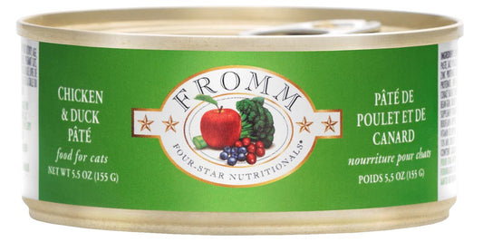Fromm Four-Star Nutritionals Chicken & Duck Pate Canned Cat Food, 5.5-oz (Size: 5.5-oz)