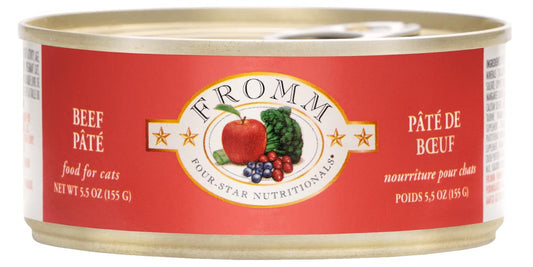 Fromm Four-Star Nutritionals Beef Pate Canned Cat Food, 5.5-oz (Size: 5.5-oz)