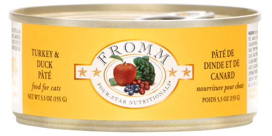 Fromm Four-Star Nutritionals Turkey & Duck Pate Canned Cat Food, 5.5-oz (Size: 5.5-oz)