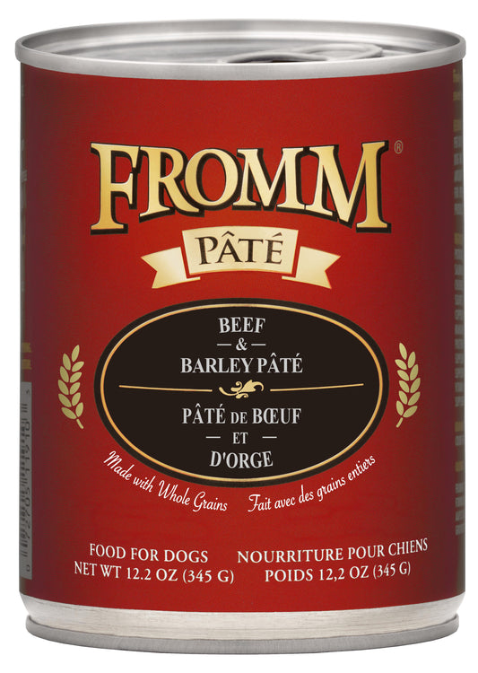 Fromm Beef & Barley Pate Canned Dog Food, 12.2-oz (Size: 12.2-oz)