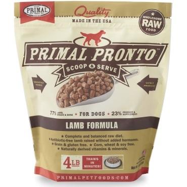Primal Pronto Raw Frozen Lamb Formula Dog Food, 4-lb (Size: 4-lb)