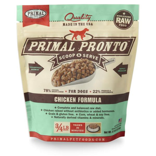 Primal Pronto Raw Frozen Chicken Formula Dog Food, 4-lb (Size: 4-lb)