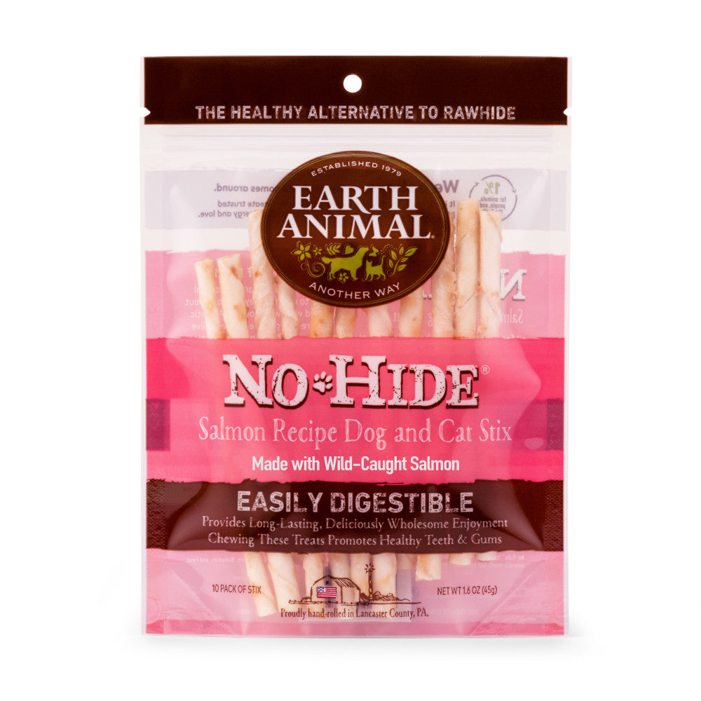 Earth Animal No-Hide Salmon Stix Chew Dog Treat, 10-pk (Size: 10-pack)