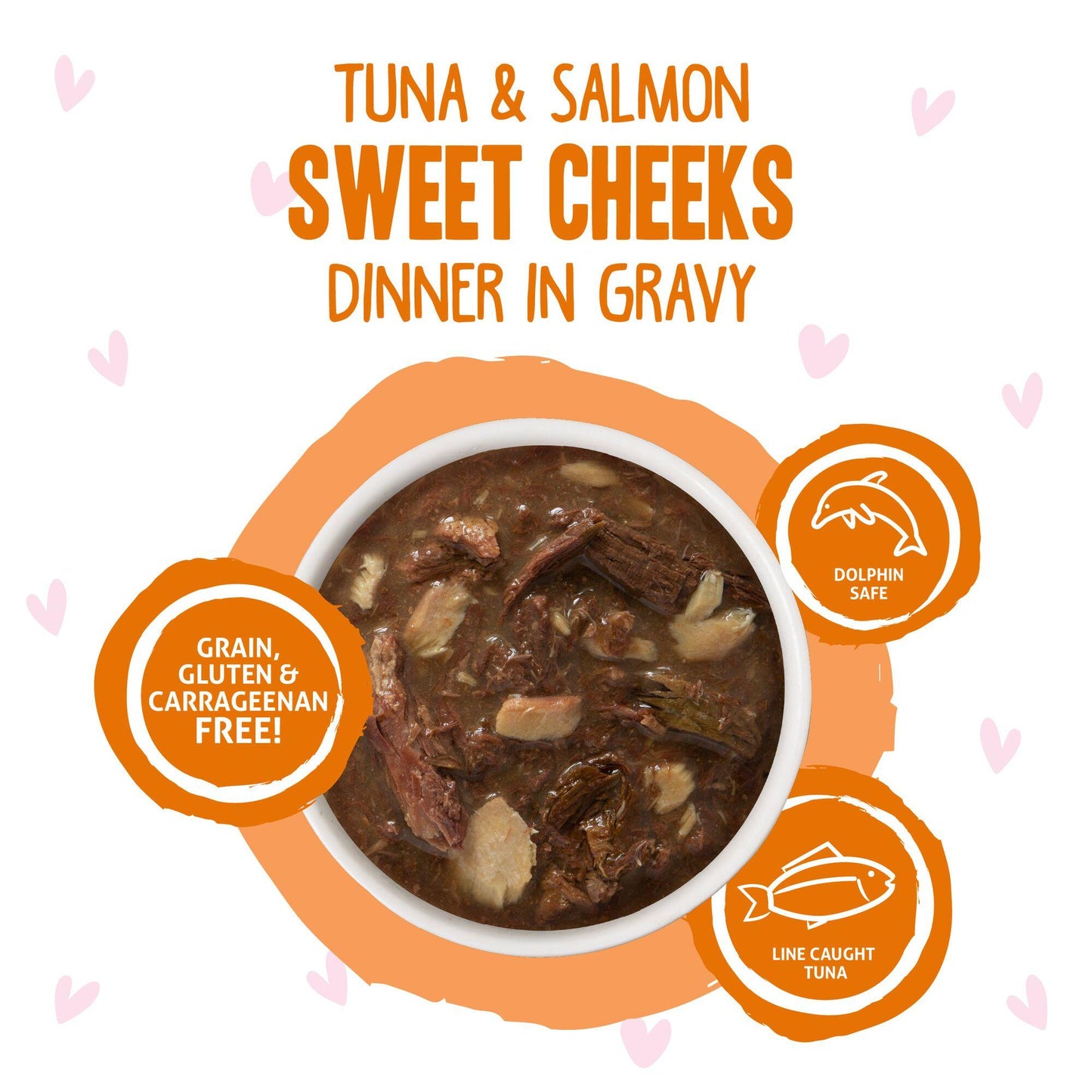 BFF OMG GRAVY Tuna & Salmon Sweet Cheeks Dinner in Gravy Wet Cat Food Pouch, 3-oz (Size: 3-oz)