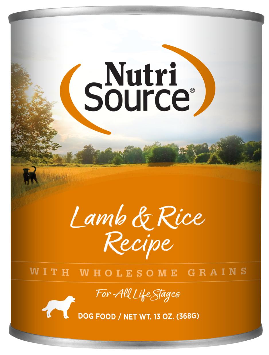 NutriSource Adult Lamb and Rice Canned Dog Food, 13-oz (Size: 13-oz)