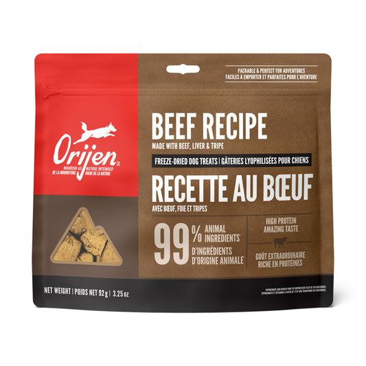 ORIJEN Ranch-Raised Beef Grain-Free Freeze-Dried Dog Treats, 3.25-oz (Size: 3.25-oz)