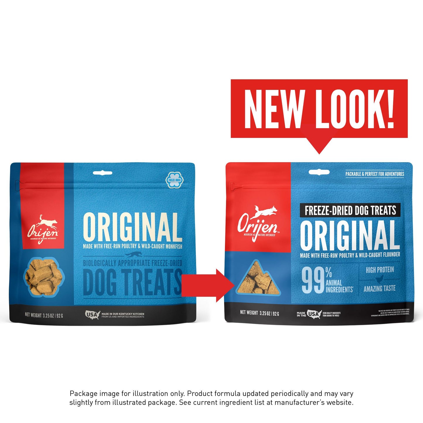 ORIJEN Original Grain-Free Freeze-Dried Dog Treats, 3.25-oz (Size: 3.25-oz)