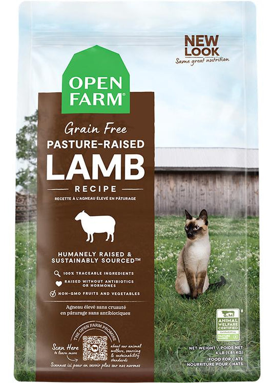 Open Farm Pasture-Raised Lamb Recipe Grain-Free Dry Cat Food, 8-lb (Size: 8-lb)