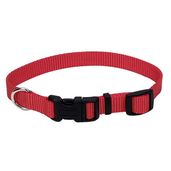 Coastal Tuff Dog Collar, Red, 5/8-in x 10-14-in (Size: 5/8-in x 10-14-in)