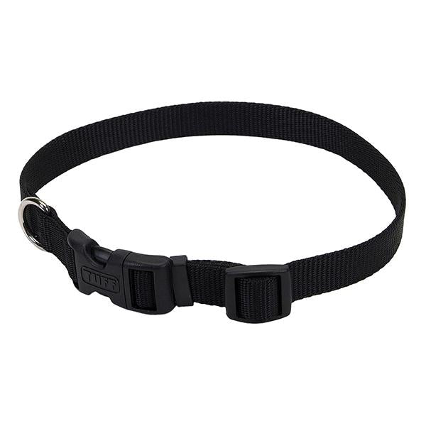 Coastal Tuff Dog Collar, Black, 5/8-in x 10-14-in (Size: 5/8-in x 10-14-in)