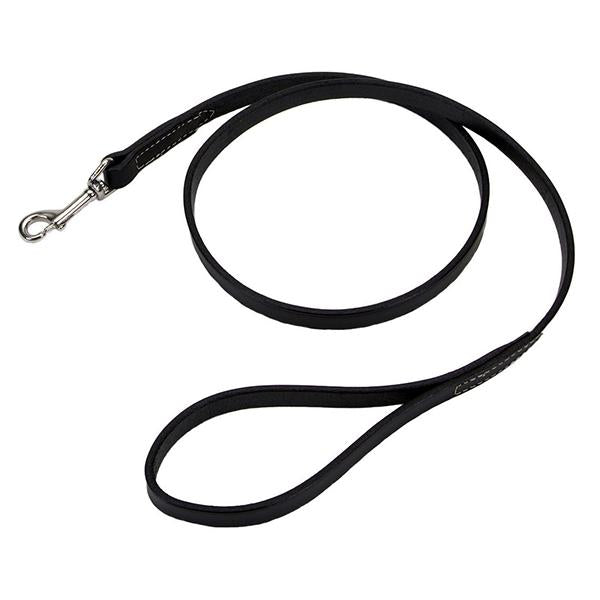 Circle T Oak Tanned Leather Dog Leash, Black, 5/8-in Leather x 6-ft Long (Size: 5/8-in Leather x 6-ft Long)