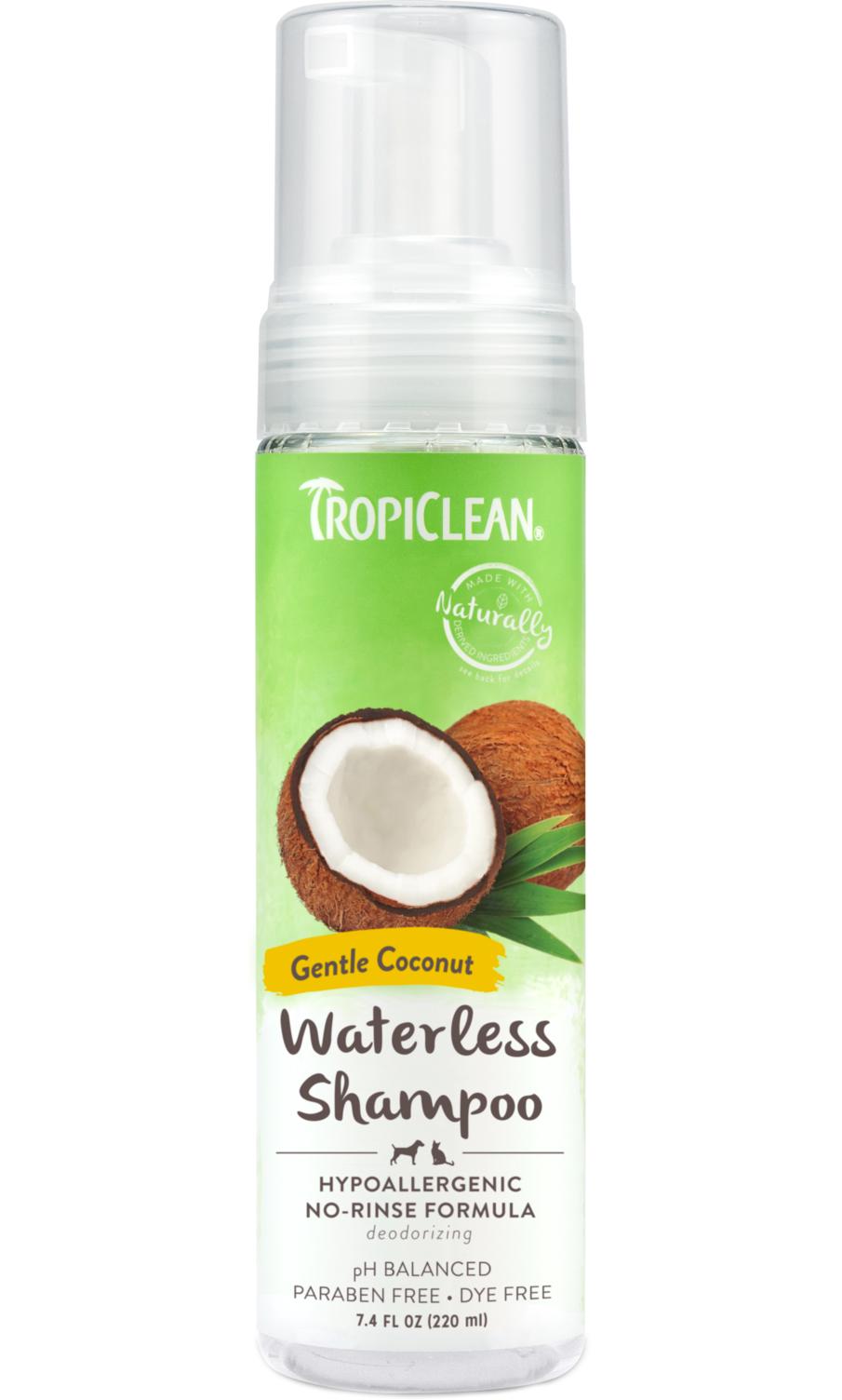 Tropiclean Hypoallergenic Waterless Pet Shampoo, 7.4-oz (Size: 7.4-oz)