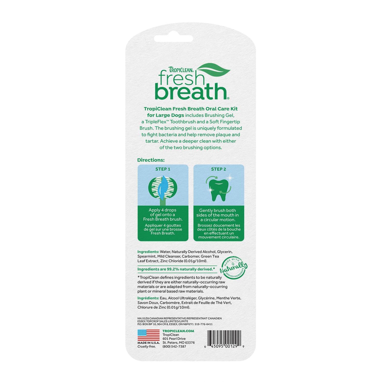 Tropiclean Fresh Breath Oral Care Kit for Dogs, Large (Size: Large)