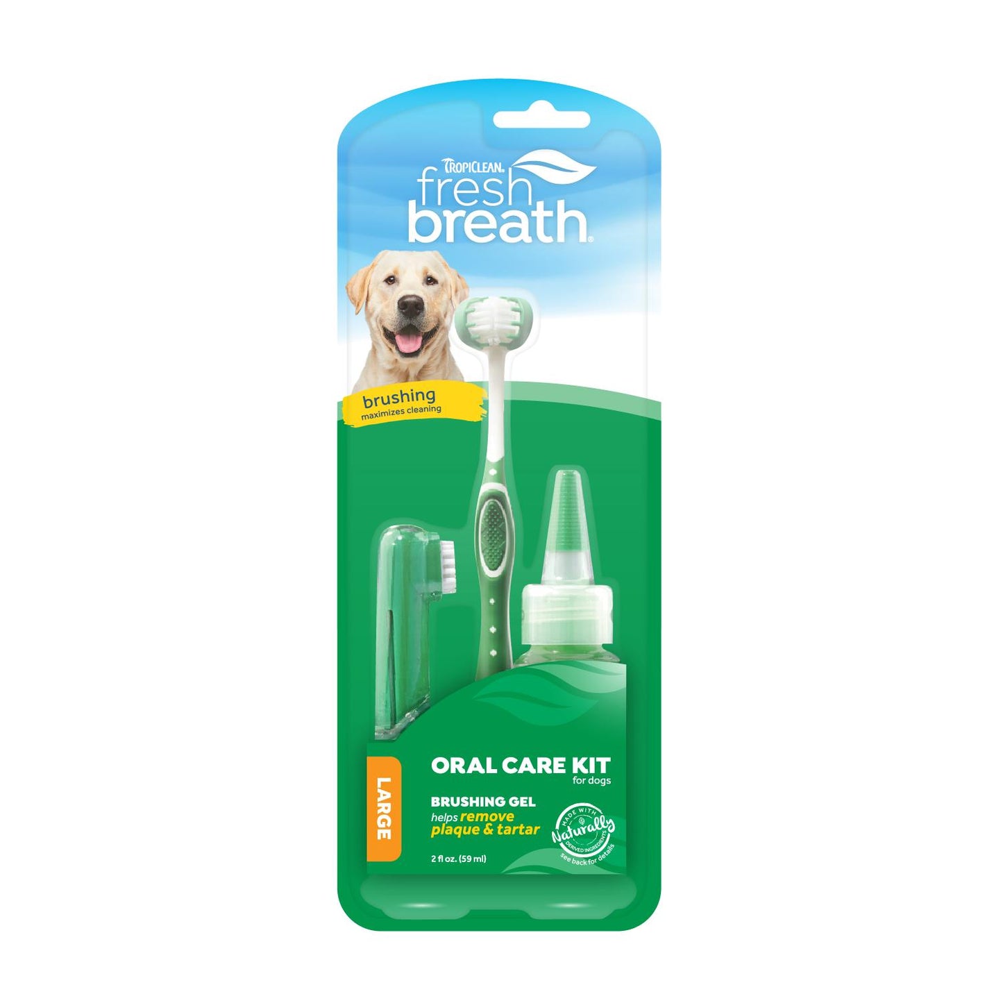 Tropiclean Fresh Breath Oral Care Kit for Dogs, Large (Size: Large)