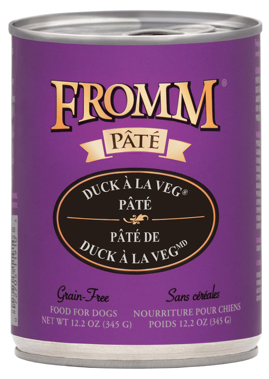 Fromm Duck A La Veg Pate Canned Dog Food, 12.2-oz (Size: 12.2-oz)