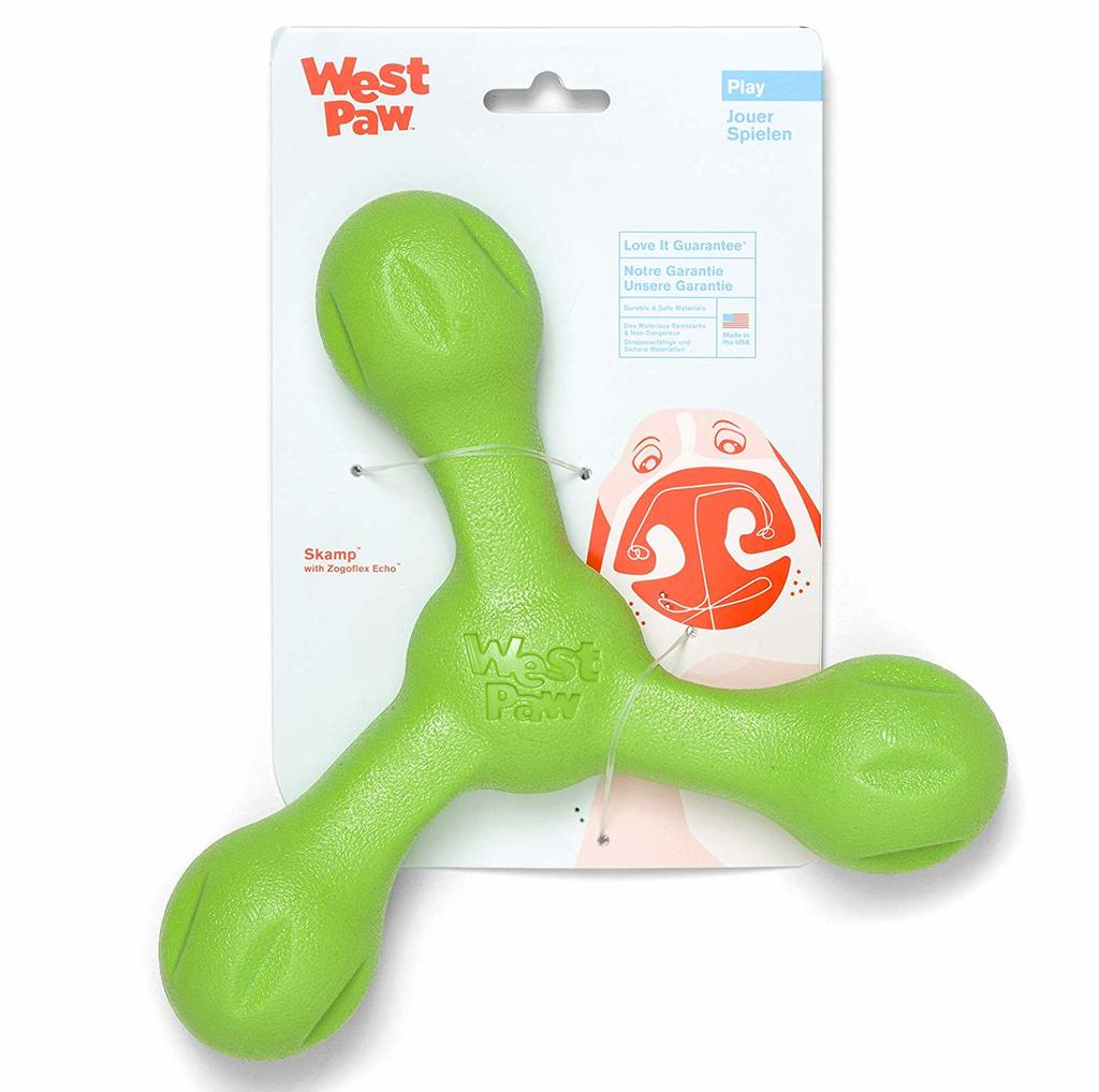 West Paw Skamp Fetch Dog Toy, Green (Size: One-Size)